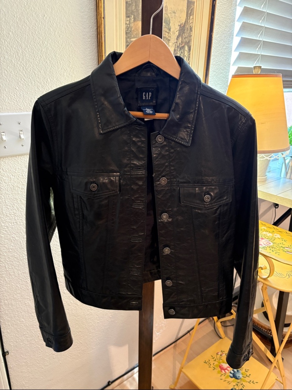 Vintage GAP Black Leather “Jean” Jacket
